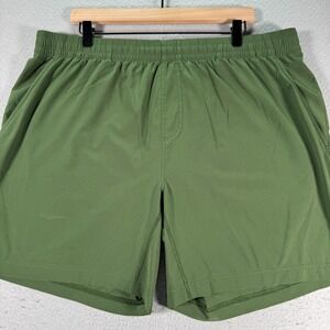 Rhone Shorts Mens 2XL Green Gym Yoga Running Workout Sportswear‎ Activewear 7"